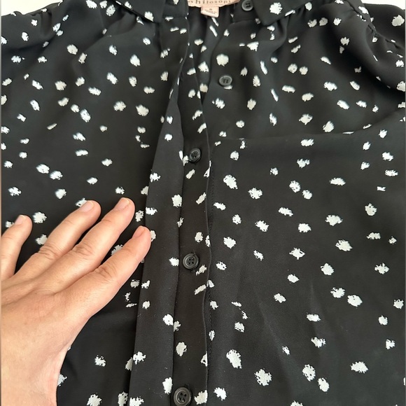 Women sleeveless black white blouse size S - Picture 6 of 7